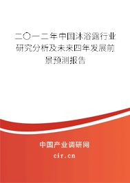 二〇一二年中國沐浴露行業(yè)研究分析及未來四年發(fā)展前景預(yù)測報告 二〇一二年中國沐浴露行業(yè)研究分析及未來四年發(fā)展前景預(yù)測報告