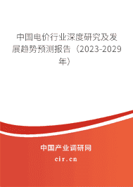 中國電價行業(yè)深度研究及發(fā)展趨勢預(yù)測報告(2023-2029年) 中國電價行業(yè)深度研究及發(fā)展趨勢預(yù)測報告(2023-2029年)