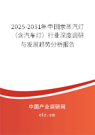 2025-2031年中國(guó)汞蒸汽燈(含汽車燈)行業(yè)深度調(diào)研與發(fā)展趨勢(shì)分析報(bào)告 2025-2031年中國(guó)汞蒸汽燈(含汽車燈)行業(yè)深度調(diào)研與發(fā)展趨勢(shì)分析報(bào)告