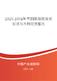 2025-2031年中國肌氨酸發(fā)展現(xiàn)狀與市場前景報告