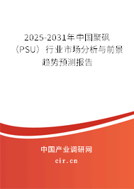 2025-2031年中國(guó)聚砜（PSU）行業(yè)市場(chǎng)分析與前景趨勢(shì)預(yù)測(cè)報(bào)告