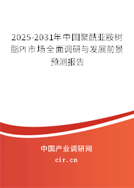 2025-2031年中國聚酰亞胺樹脂PI市場全面調(diào)研與發(fā)展前景預測報告 2025-2031年中國聚酰亞胺樹脂PI市場全面調(diào)研與發(fā)展前景預測報告