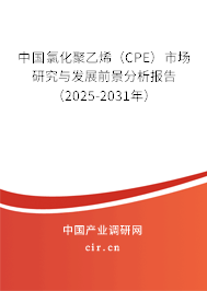 中國氯化聚乙烯(CPE)市場研究與發(fā)展前景分析報告(2025-2031年) 中國氯化聚乙烯(CPE)市場研究與發(fā)展前景分析報告(2025-2031年)
