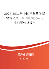 2025-2031年中國(guó)汽車三效催化轉(zhuǎn)化劑市場(chǎng)調(diào)查研究與行業(yè)前景分析報(bào)告 2025-2031年中國(guó)汽車三效催化轉(zhuǎn)化劑市場(chǎng)調(diào)查研究與行業(yè)前景分析報(bào)告