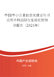 中國中小企業(yè)信息化建設(shè)與IT應(yīng)用市場調(diào)研與發(fā)展前景預(yù)測報(bào)告（2025年）