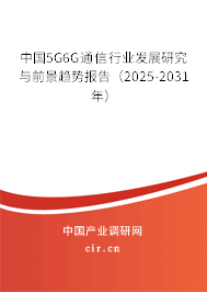 中國5G6G通信行業(yè)發(fā)展研究與前景趨勢報告(2025-2031年) 中國5G6G通信行業(yè)發(fā)展研究與前景趨勢報告(2025-2031年)