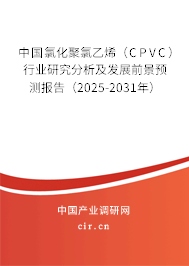 中國氯化聚氯乙烯(CPVC)行業(yè)研究分析及發(fā)展前景預(yù)測報(bào)告(2025-2031年) 中國氯化聚氯乙烯(CPVC)行業(yè)研究分析及發(fā)展前景預(yù)測報(bào)告(2025-2031年)