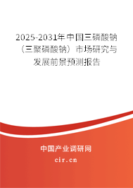 2025-2031年中國三磷酸鈉(三聚磷酸鈉)市場研究與發(fā)展前景預(yù)測報告 2025-2031年中國三磷酸鈉(三聚磷酸鈉)市場研究與發(fā)展前景預(yù)測報告