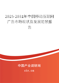 2025-2031年中國(guó)移動(dòng)互聯(lián)網(wǎng)廣告市場(chǎng)現(xiàn)狀及發(fā)展前景報(bào)告