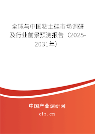 全球與中國粘土硅市場調研及行業(yè)前景預測報告（2025-2031年）