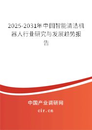 2024-2030年中國智能清潔機器人行業(yè)研究與發(fā)展趨勢報告