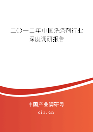 二〇一二年中國(guó)洗滌劑行業(yè)深度調(diào)研報(bào)告 二〇一二年中國(guó)洗滌劑行業(yè)深度調(diào)研報(bào)告