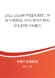 2022-2028年中國丙烯酰二甲基?；撬徜@-VP共聚物市場現(xiàn)狀及趨勢分析報告