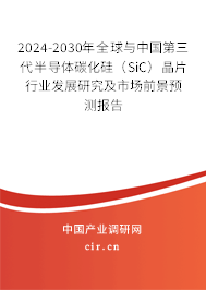 2024-2030年全球與中國第三代半導(dǎo)體碳化硅(SiC)晶片行業(yè)發(fā)展研究及市場前景預(yù)測報(bào)告 2024-2030年全球與中國第三代半導(dǎo)體碳化硅(SiC)晶片行業(yè)發(fā)展研究及市場前景預(yù)測報(bào)告