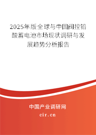 2025年版全球與中國(guó)閥控鉛酸蓄電池市場(chǎng)現(xiàn)狀調(diào)研與發(fā)展趨勢(shì)分析報(bào)告 2025年版全球與中國(guó)閥控鉛酸蓄電池市場(chǎng)現(xiàn)狀調(diào)研與發(fā)展趨勢(shì)分析報(bào)告