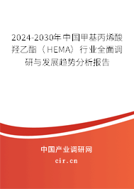 2024-2030年中國甲基丙烯酸羥乙酯(HEMA)行業(yè)全面調(diào)研與發(fā)展趨勢分析報(bào)告 2024-2030年中國甲基丙烯酸羥乙酯(HEMA)行業(yè)全面調(diào)研與發(fā)展趨勢分析報(bào)告