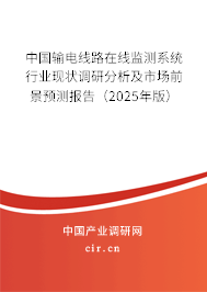 中國輸電線路在線監(jiān)測系統(tǒng)行業(yè)現(xiàn)狀調(diào)研分析及市場前景預測報告(2025年版) 中國輸電線路在線監(jiān)測系統(tǒng)行業(yè)現(xiàn)狀調(diào)研分析及市場前景預測報告(2025年版)