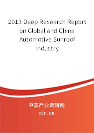 2013 Deep Research Report on Global and China Automotive Sunroof Industry 2013 Deep Research Report on Global and China Automotive Sunroof Industry