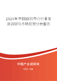 2025年中國保險中介行業(yè)發(fā)展調(diào)研與市場前景分析報告