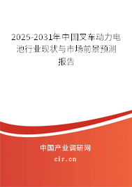 2025-2031年中國叉車動(dòng)力電池行業(yè)現(xiàn)狀與市場前景預(yù)測報(bào)告 2025-2031年中國叉車動(dòng)力電池行業(yè)現(xiàn)狀與市場前景預(yù)測報(bào)告