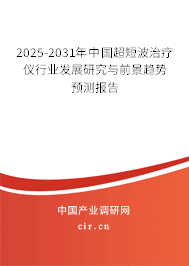 2025-2031年中國超短波治療儀行業(yè)發(fā)展研究與前景趨勢預測報告