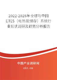 2022-2028年全球與中國ETES(電熱能儲存)系統(tǒng)行業(yè)現(xiàn)狀調(diào)研及趨勢分析報(bào)告 2022-2028年全球與中國ETES(電熱能儲存)系統(tǒng)行業(yè)現(xiàn)狀調(diào)研及趨勢分析報(bào)告