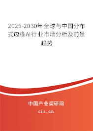 2025-2030年全球與中國分布式邊緣AI行業(yè)市場分析及前景趨勢 2025-2030年全球與中國分布式邊緣AI行業(yè)市場分析及前景趨勢