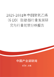 2025-2031年中國聚氧乙烯(6 EO)脂肪醇行業(yè)發(fā)展研究與行業(yè)前景分析報告 2025-2031年中國聚氧乙烯(6 EO)脂肪醇行業(yè)發(fā)展研究與行業(yè)前景分析報告