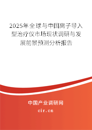 2025年全球與中國離子導(dǎo)入型治療儀市場現(xiàn)狀調(diào)研與發(fā)展前景預(yù)測分析報(bào)告 2025年全球與中國離子導(dǎo)入型治療儀市場現(xiàn)狀調(diào)研與發(fā)展前景預(yù)測分析報(bào)告