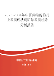2025-2031年中國網(wǎng)絡(luò)購物行業(yè)發(fā)展現(xiàn)狀調(diào)研與發(fā)展趨勢分析報告