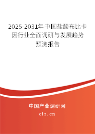 2025-2031年中國鹽酸布比卡因行業(yè)全面調(diào)研與發(fā)展趨勢預測報告