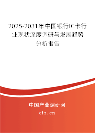 2025-2031年中國銀行IC卡行業(yè)現(xiàn)狀深度調(diào)研與發(fā)展趨勢分析報告 2025-2031年中國銀行IC卡行業(yè)現(xiàn)狀深度調(diào)研與發(fā)展趨勢分析報告