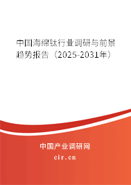 中國(guó)海綿鈦行業(yè)調(diào)研與前景趨勢(shì)報(bào)告(2025-2031年) 中國(guó)海綿鈦行業(yè)調(diào)研與前景趨勢(shì)報(bào)告(2025-2031年)