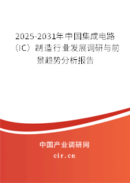 2025-2031年中國(guó)集成電路（IC）制造行業(yè)發(fā)展調(diào)研與前景趨勢(shì)分析報(bào)告