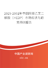 2025-2031年中國羥基乙叉二膦酸（HEDP）市場現(xiàn)狀與趨勢預(yù)測報告
