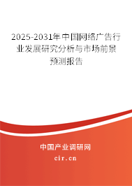 2025-2031年中國(guó)網(wǎng)絡(luò)廣告行業(yè)發(fā)展研究分析與市場(chǎng)前景預(yù)測(cè)報(bào)告