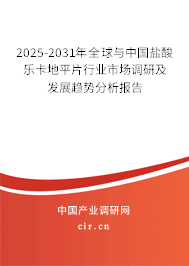 2025-2031年全球與中國鹽酸樂卡地平片行業(yè)市場調(diào)研及發(fā)展趨勢分析報告 2025-2031年全球與中國鹽酸樂卡地平片行業(yè)市場調(diào)研及發(fā)展趨勢分析報告