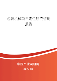 包裝機械項目定位研究咨詢報告 包裝機械項目定位研究咨詢報告