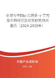 全球與中國α-乙?；?γ-丁內(nèi)酯市場(chǎng)研究及前景趨勢(shì)預(yù)測(cè)報(bào)告（2024-2030年）