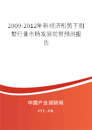 2009-2012年新經(jīng)濟(jì)形勢下別墅行業(yè)市場發(fā)展前景預(yù)測報告