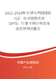 2022-2028年全球與中國儲(chǔ)能（ES）電池管理系統(tǒng)（BMS）行業(yè)市場分析及發(fā)展前景預(yù)測報(bào)告
