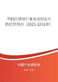 中國灰鐵管行業(yè)發(fā)展研及市場前景預(yù)測(2025-2031年) 中國灰鐵管行業(yè)發(fā)展研及市場前景預(yù)測(2025-2031年)
