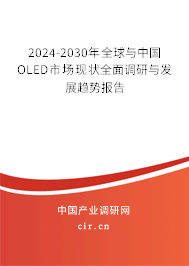 2024-2030年全球與中國OLED市場現(xiàn)狀全面調(diào)研與發(fā)展趨勢報告