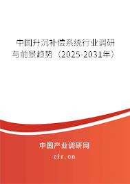 中國升沉補償系統(tǒng)行業(yè)調研與前景趨勢（2025-2031年）