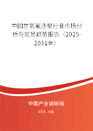 中國左氧氟沙星行業(yè)市場分析與前景趨勢報告(2025-2031年) 中國左氧氟沙星行業(yè)市場分析與前景趨勢報告(2025-2031年)