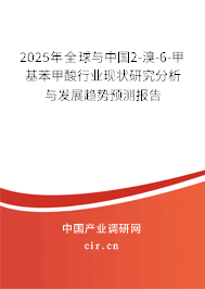 2025年全球與中國(guó)2-溴-6-甲基苯甲酸行業(yè)現(xiàn)狀研究分析與發(fā)展趨勢(shì)預(yù)測(cè)報(bào)告 2025年全球與中國(guó)2-溴-6-甲基苯甲酸行業(yè)現(xiàn)狀研究分析與發(fā)展趨勢(shì)預(yù)測(cè)報(bào)告
