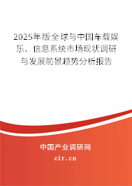 2025年版全球與中國車載娛樂、信息系統(tǒng)市場現狀調研與發(fā)展前景趨勢分析報告
