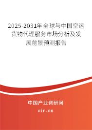 2025-2031年全球與中國空運(yùn)貨物代理服務(wù)市場分析及發(fā)展前景預(yù)測報(bào)告