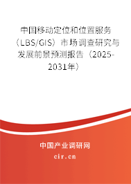 中國移動定位和位置服務（LBS/GIS）市場調(diào)查研究與發(fā)展前景預測報告（2025-2031年）
