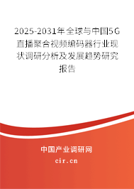 2025-2031年全球與中國(guó)5G直播聚合視頻編碼器行業(yè)現(xiàn)狀調(diào)研分析及發(fā)展趨勢(shì)研究報(bào)告